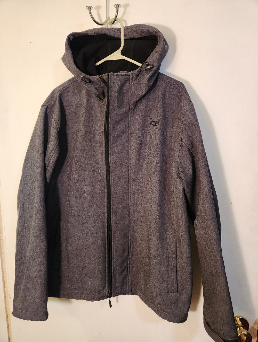 House of CB Men’s Hooded Jacket in Charcoal Gray